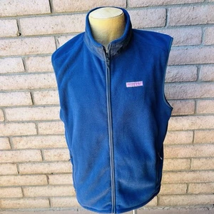 Chaleco polar Martha's Vineyard Vines para hombre grande azul oscuro sin mangas cremallera completa - Imagen 1 de 19
