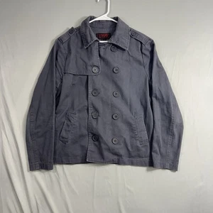 Tripp NYC Jacke Herren Medium Grau Denim Knopf Goth Punk Totenköpfe Träger Taschen - Bild 1 von 11