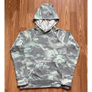 Athleta Girl Tie Dye Hoodie Pullover Sweatshirt Sz 12 Large Thumb Hole Pockets - Picture 1 of 9