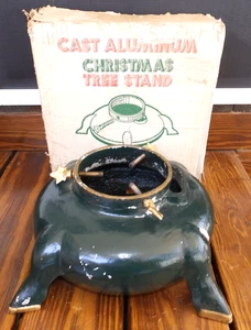 Christbaumständer Vintage Schwarzwald grün Aluminiumguss - Bild 1 von 13