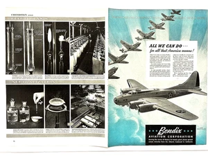 Póster de arte de pared anuncio promocional Life 1942 Bendix Aviación Kayser Moda - Imagen 1 de 4