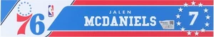 Jalen McDaniels Philadelphia 76ers Player-Issued #7 Blue Nameplate - Bild 1 von 1