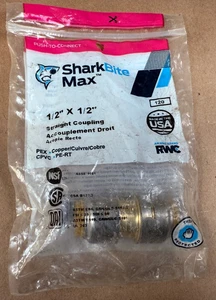 Nuovo Sharkbite MAX 1/2” x 1/2” accoppiamento dritto, push-to-connect, UR008A - Foto 1 di 5