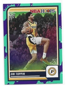 23-24 Panini NBA Hoops Haunted Green Slime Obi Toppin #46 - Picture 1 of 1