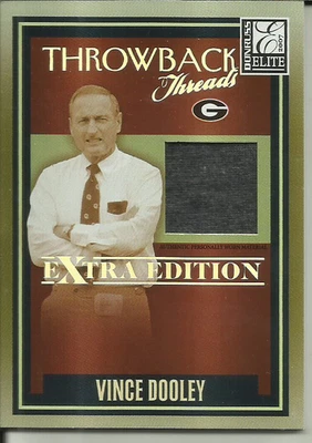2007 Donruss Throwback Threads Extra Edition Vince Dooley #TT-VD #215/500 - Image 1 of 2