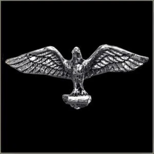 Eagle Wings Standing Biker Riding Pin for Hat Vest Jacket or Lapel - Bild 1 von 1