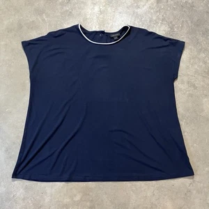 J JIll Wearever Collection Shirt Womens Size Large Navy Blue Soft T Shirt Top - Picture 1 of 7