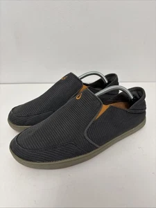 Olukai Nohea Mesh Mens Size 10.5 Dark Shadow Mesh Slip On Loafers Shoes - Picture 1 of 11