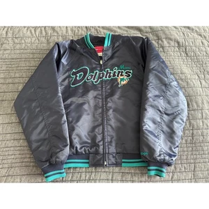 Neu Reebok Miami Dolphins Bomberjacke Varsity Softshell durchgehender Reißverschluss Herren Medium - Bild 1 von 12