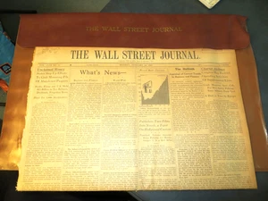 ONE DAY IN THE PAST CERTIFICADO DE AUTENTICIDAD 1962 WALL STREET DIARIO FUNDA PROTECTORA BIBLIOTECA NATL - Imagen 1 de 8