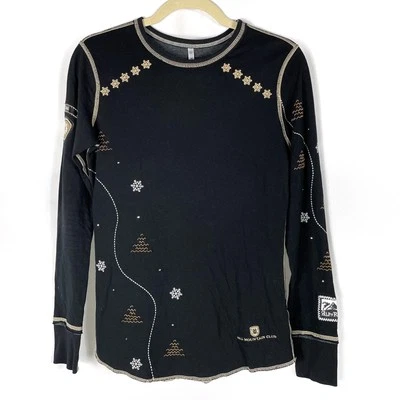 Top Alp N Rock Fresh Tracks negro copo de nieve bordado cuentas manga larga XS Foto 1 de 4