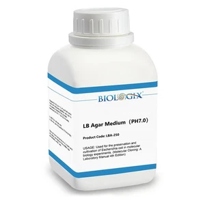 LB Agar, Bottled Dry Powder, for Lab E. coli Cultivation, Ph 7.0, 250G/Bottle - Picture 1 of 7