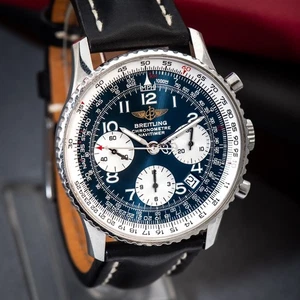 Breitling Navitimer A23322 watch blue automatic chronograph - Foto 1 di 10