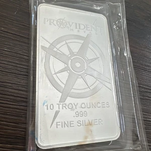 Silver Bar - 10 Troy Ounces - 99.9% Silver - Provident Metals - Lot EE - Picture 1 of 11