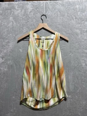 Camiseta sin mangas Calia Twist Back para mujer pequeña filtrada Flora multi sin mangas activa Foto 1 de 4