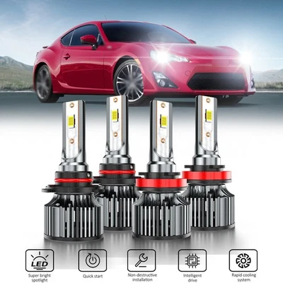 For Scion TC 2009-2013 4pcs 6000K LED Headlight Hi Lo Beam Bulbs Combo - Image 1 of 4