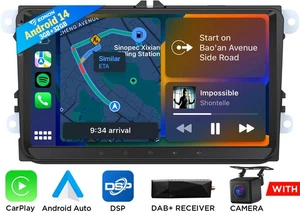 DAB+Android 14 Autoradio CarPlay Bluetooth For VW Passat Golf Polo Tiguan Touran - Bild 1 von 23