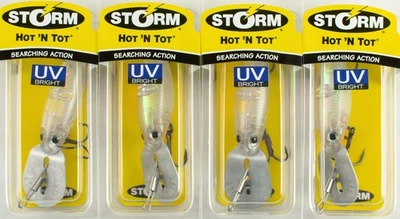 (LOTE DE 4) STORM HOT 'N TOT MADFLASH 3/16 OZ HM670 GHOST UV J4484 Foto 1 de 2