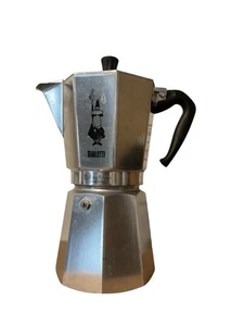 Bialetti Moka Express 18 tazas icónica cafetera espresso de estufa, aluminio plateado - Imagen 1 de 9