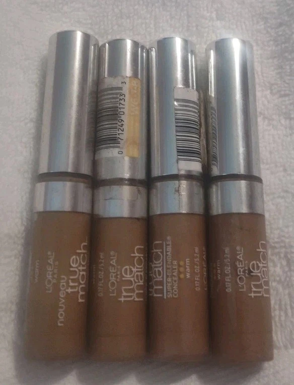 Lot of 4 L'Oreal True Match Super Blendable Concealer W6-7-8 Warm Medium/Deep - Image 1 of 1