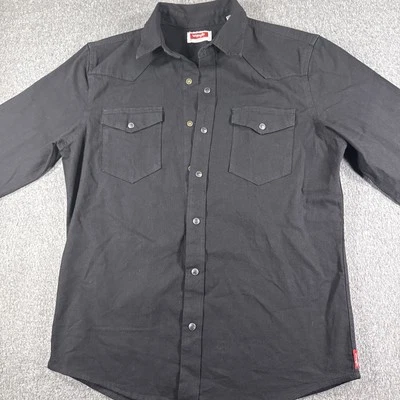 Camisa de vestir occidental Wrangler para hombre manga larga 2 bolsillos ***broches de presión defectuosos*** Md Foto 1 de 4
