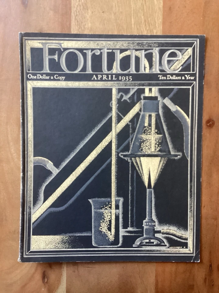 Fortune Magazine April 1935 Cover Only By Cosgrove - Image 1 of 1