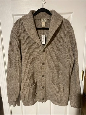 Cárdigan Suéter LL Bean Clásico Trapo Lana Tejido Chal Talla: XL Foto 1 de 4