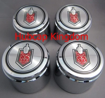 NEW 1981-1988 CHEVY MONTE CARLO Checker Board Wheel Center Cap OEM SET - Image 1 of 3