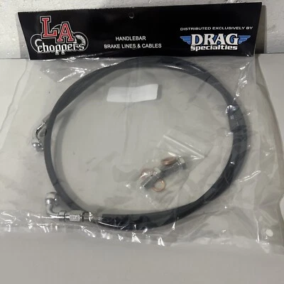 L A CHOPPERS Braided Brake Line Kit Brake Line  12" - 14" Ape HANGER HARLEY - Image 1 of 4