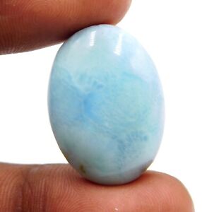 19x26 MM Natural Larimar Oval Cab Loose Gemstone 30 Cts 1 Pcs For Pendant P-3248