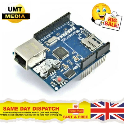 Ethernet Shield Lan W5100 For Arduino Board UNO R3 ATMega328 MEGA 1280 2560  - Image 1 of 4