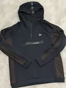 PUMA Unique Pullover Long Sleeve Black Hooded Sweatshirt Hoodie Women's Size L - Picture 1 of 4