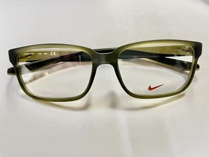Nike Eyeglasses 7102 310 Matte Cargo 55-15-140 with Case Factory Demo Lenses - Picture 1 of 4
