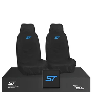 For Ford Fiesta ST MK6 MK7 MK8 - Heavy Duty 2x Front Seat Covers Custom Blk 764 - Picture 1 of 2