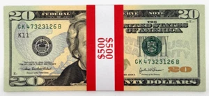 NEW Uncirculated TWENTY Dollar Bills Series 2004A Sequential $20 Notes LOT of 25 - Picture 1 of 21