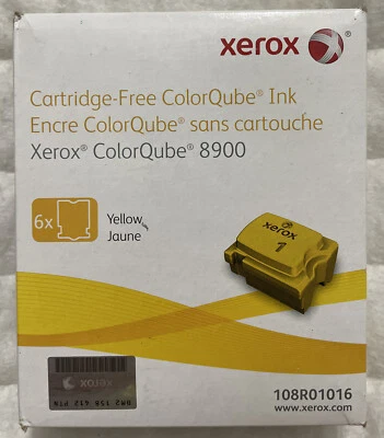 Xerox 108R01016 Yellow Solid ColorQube Ink For ColorQube 8900 Sealed Retail Box - Image 1 of 4