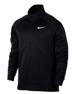 Felpa nera nuova con etichette Nike Therma 1/4 zip allenamento top stile S 860497-010 - Foto 1 di 7