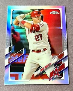Mike Trout 2021 Topps Chrome Refractor #27 Los Angeles Angels