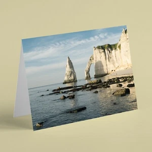 White cliffs and shoreline seascape / scenery birthday card - grandad dad friend - Picture 1 of 1
