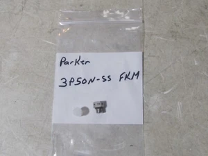 New Parker 3 P50N-SS FKM 3/8-24 SAE-ORB Hex Head Plug 316 Stainless Steel - Picture 1 of 5