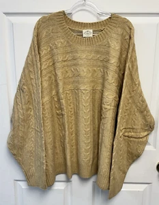 St. John's Bay Plus Womens Crew Neck Sweater Size 3X Camel Heather - Picture 1 of 7