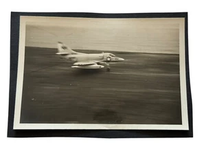 Vietnam War Era Photo USN Navy Jet Aircraft On Ship Deck Blurry - Picture 1 of 2