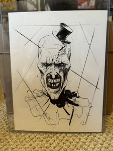 Mark Pennington Original Sketch Of Art The Clown Bust In Ink Lab Comics COA - Picture 1 of 2