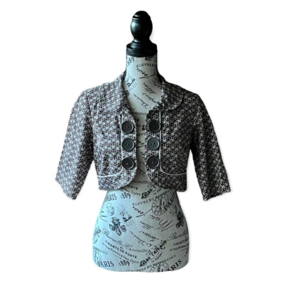 Mujer Signature by Robbie Bee Chaqueta Manga Corta Marrón y Blanco 8P Foto 1 de 4