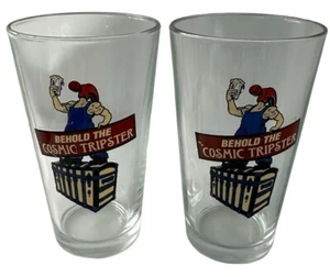 2 McMenamins Cosmic Tripster Pinta Bicchiere Birra Blu Salopette Testa di Martello - Foto 1 di 12