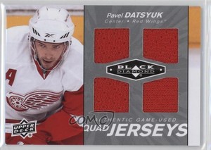 2010-11 Upper Deck Black Diamond Quad Jerseys Pavel Datsyuk #QJ-PD