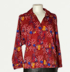 Innocence Kids Shirt 12 Years Button Up Long Sleeve Floral Unisex V Neck Collar - Picture 1 of 11