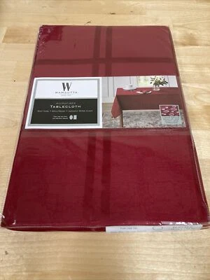 NEW Wamsutta Spill Proof 52 In X 52 In Microfiber Tablecloth - Ruby - Image 1 of 3