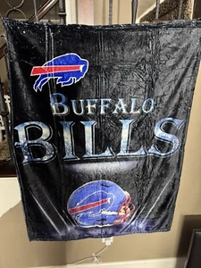 New New York Buffalo Bills Split Wide Fleece Throw Blanket Size 50”x40”. New - Picture 1 of 5