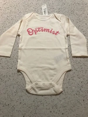 Old Navy Sz 6-12mths Infant Bodysuit OPTIMIST NWT See Pics - Image 1 of 4